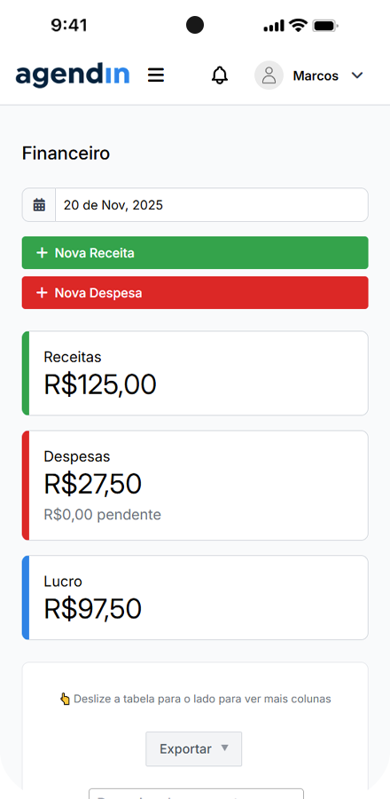 Painel de Controle - Financeiro